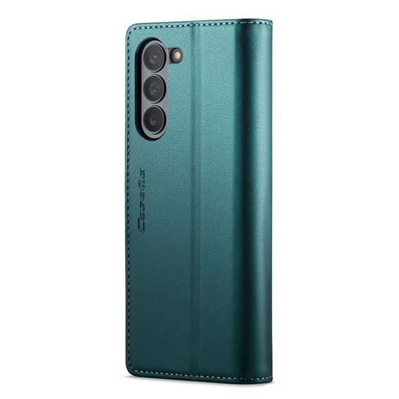 CASEME flip case for Samsung Galaxy Z Fold6 5G, Litchi Wallet, green