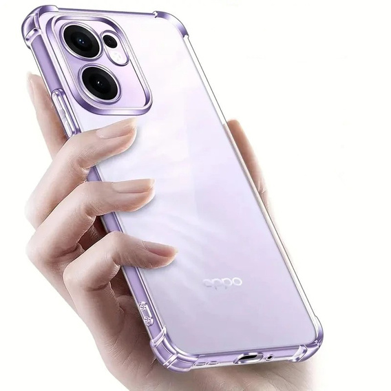 Case for Oppo Reno 14F, reinforced, with camera protection, transparent