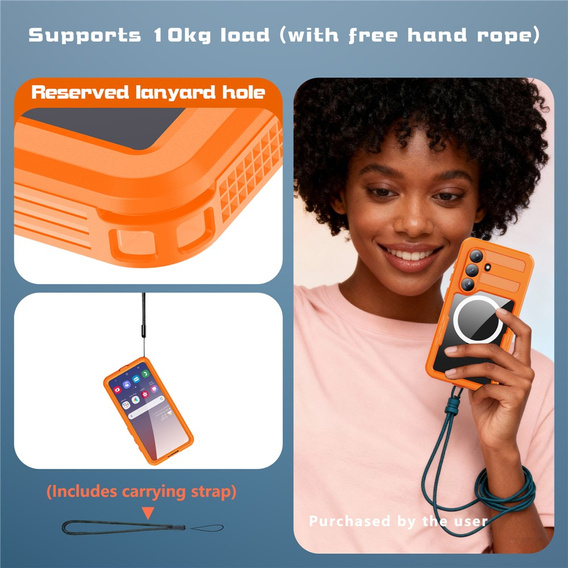 REDPEPPER waterproof case for Samsung Galaxy S26, orange