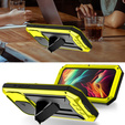 Case for iPhone 15 Pro Max, R-JUST CamShield Slide, armoured, yellow / black