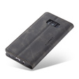 CASEME case for Samsung Galaxy S8 Plus, Leather Wallet Case, black