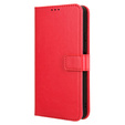Flip case for Xiaomi Redmi A3, Crazy Horse Wallet, red