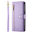 Flip case for Samsung Galaxy A36 5G, Wallet Zipper Pocket, purple