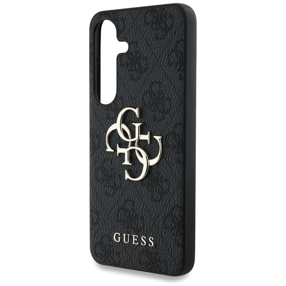 GUESS Case for Samsung Galaxy S25, 4G Big Metal Logo, black