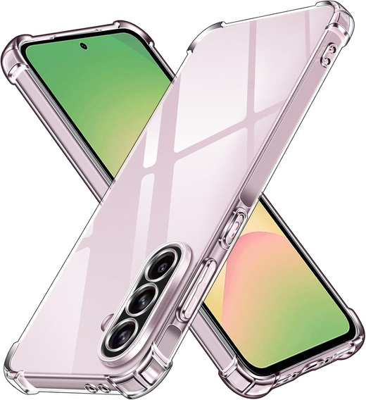 Case for Samsung Galaxy A56, Erbord Dropproof, transparent + Glass
