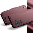 CASEME flip case for Samsung Galaxy Z Fold6 5G, Litchi Wallet, red
