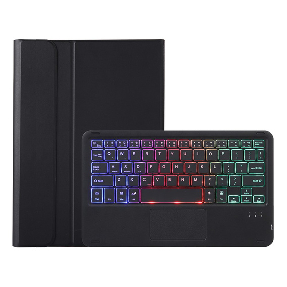 Bluetooth Touchpad Illuminated Keyboard Case for Lenovo Idea Tab 11" 2025 TB336FU TB336ZU, black