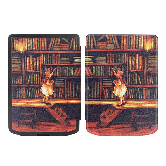 Case for PocketBook Verse / Verse Pro, Smartcase, Library girl