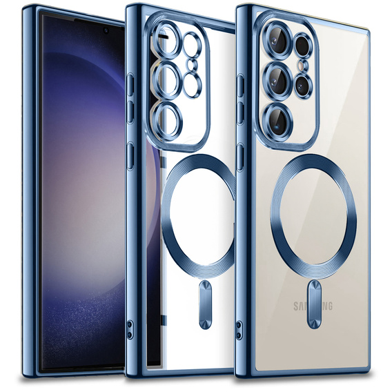 Case for Samsung Galaxy S23 Ultra, MagSafe Hybrid, dark blue