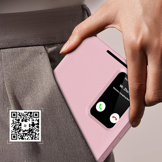 Flip case for Samsung Galaxy S24 FE, Smart View Wallet, pink