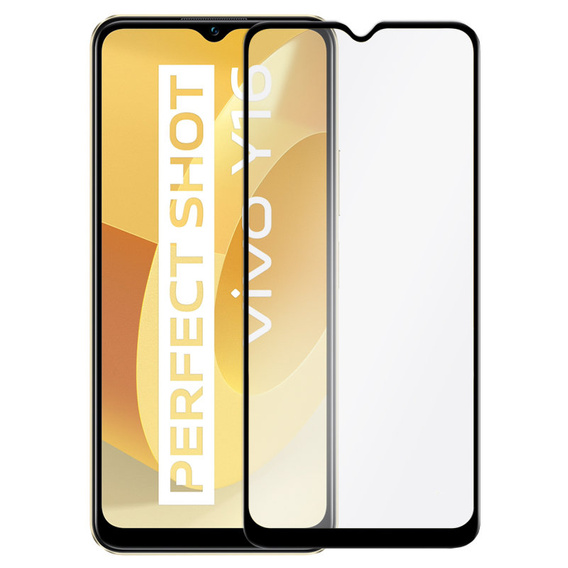 3D Tempered Glass for Vivo Y16, black