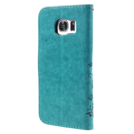 Flip case for Samsung Galaxy S7 Edge, Butterfly, blue