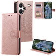 Flip case for Xiaomi Redmi Note 13 Pro+, Mandala, pink rose gold
