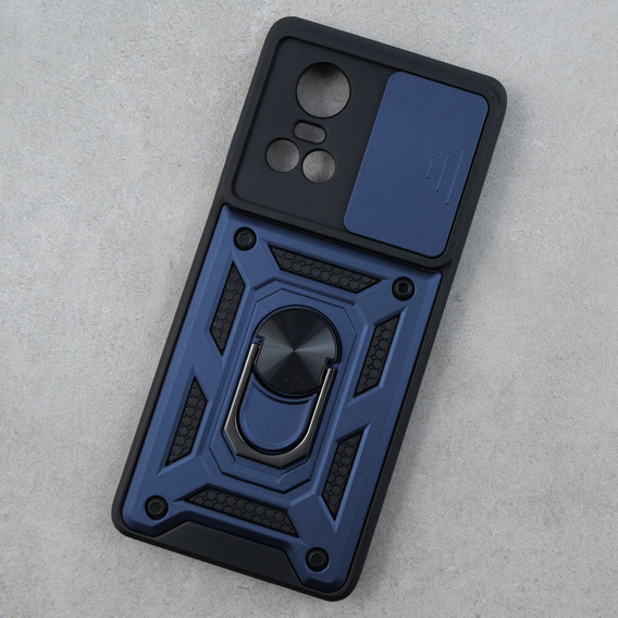 Case for Oppo Reno 10 / 10 Pro, CamShield Slide, blue