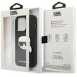 Karl Lagerfeld Case for iPhone 14 Pro Max, Saffiano Karl's Head Patch, black