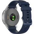 Silicone strap for 18mm do Garmin Vivomove 3S / Vivoactive 4S, Dark Blue