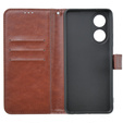 Flip case for Oppo A58 4G, Crazy Horse Wallet, brown