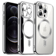 Case for iPhone 12 Pro, Electro MagSafe, silver + Screen Glass