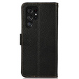 KHAZNEH RFID case for Samsung Galaxy S24 Ultra, Litchi Texture, black