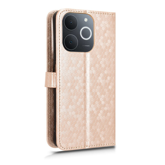 Flip case for Realme Note 70T 4G, Wallet Rhombus, gold