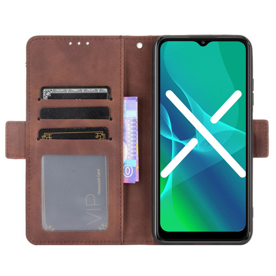 Flip case for Realme GT2 Pro, Card Slot, brown