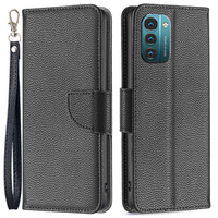 Flip case for Nokia G11 / G21, Litchi Wallet Case, black