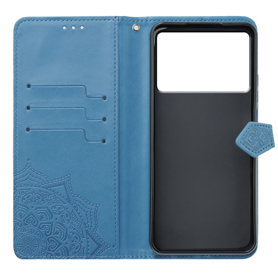 Flip case for Xiaomi Poco X6 Pro 5G, Mandala, pink rose gold