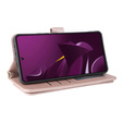 Crossbody Leather Wallet flip case for Xiaomi Poco M7 Pro 5G, pink