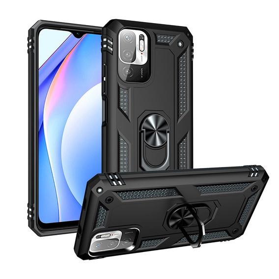 Armor Case for Xiaomi Redmi Note 10 5G, Nox Case Ring, black
