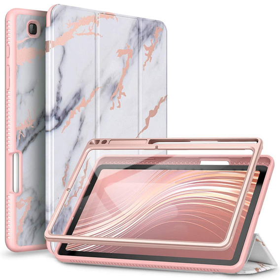 Case for Samsung Galaxy Tab S6 Lite, Suritch Full Body Marble, pink