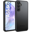 Case for Samsung Galaxy A55 5G, Fusion Hybrid, with camera protection, transparent / black