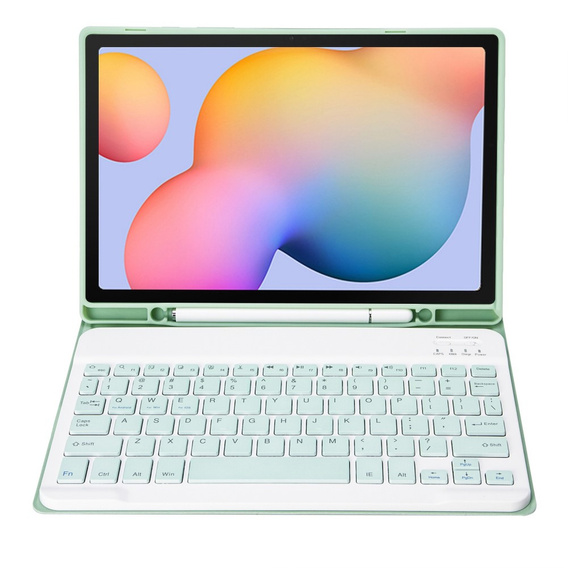 Case + keyboard Samsung Galaxy Tab S6 Lite 10.4, Pen Slot, green