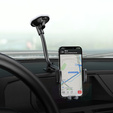 Car windshield mount with adjustable arm for smartphones