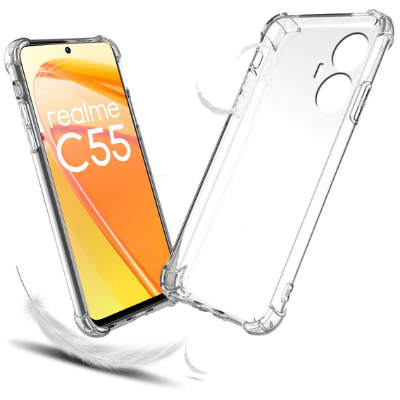 Case for Realme C55, Dropproof, transparent