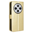 Flip case for Xiaomi Redmi 14C / Xiaomi Poco C75, Crazy Horse Wallet, gold