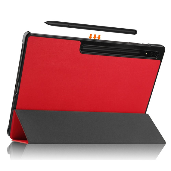 Case for Samsung Galaxy Tab S9 Ultra, Smartcase, red