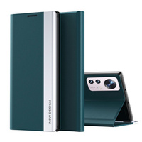 Flip case for Xiaomi 12 / 12X, Side Magnetic, green