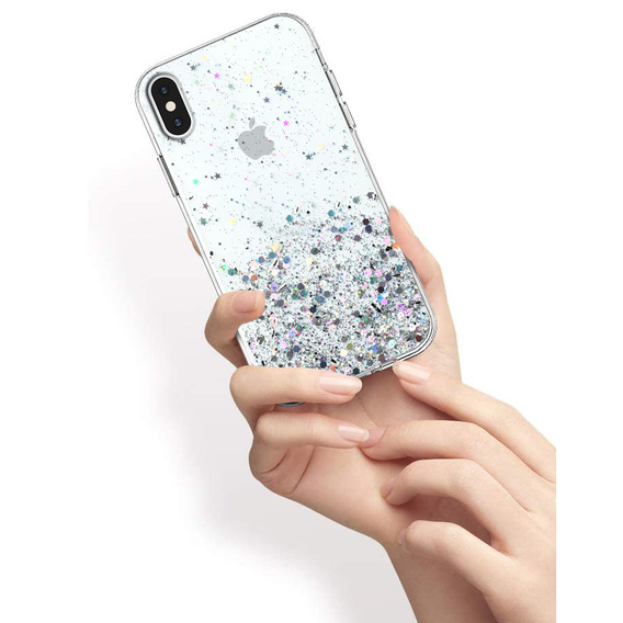 Case for iPhone X/XS, Glittery, transparent