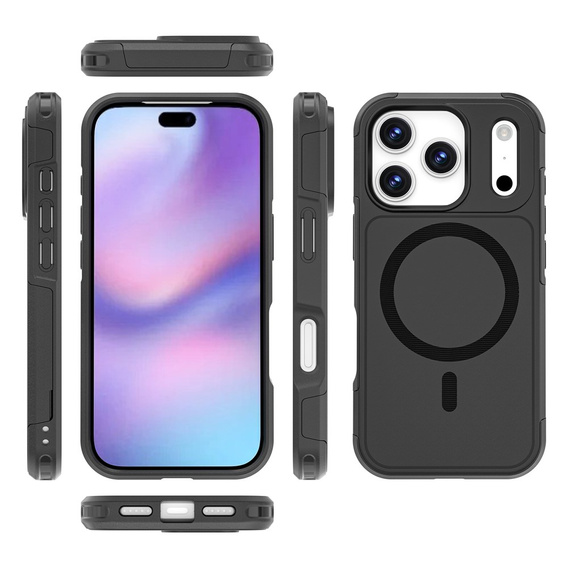 MagForce case for iPhone 17 Pro, for MagSafe, armoured, black