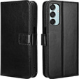 Flip case for Samsung Galaxy M15 5G, Crazy Horse Wallet, black