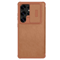 NILLKIN flip case for Samsung Galaxy S25 Ultra, CamShield Qin Pro, leather, brown