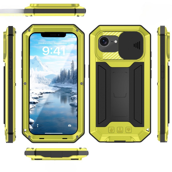 Armored case for iPhone 16E, R-JUST, yellow