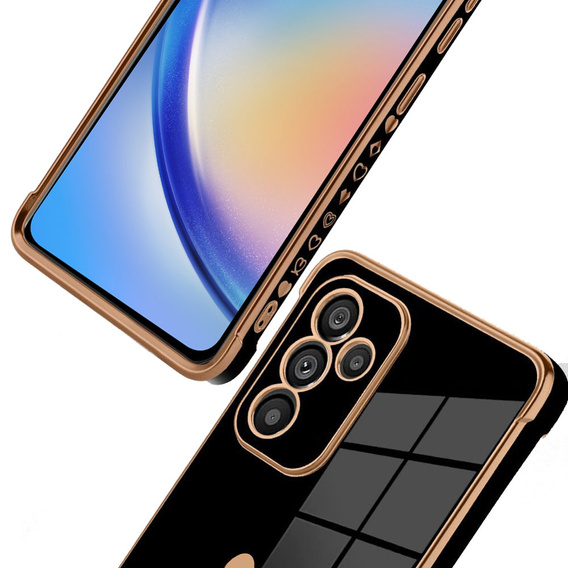 Case for Samsung Galaxy A34 5G, Electro heart, black