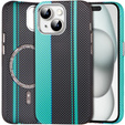 MagSafe's iPhone 15 Case, Carbon Fiber, black / blue