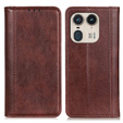 Flip case for Motorola Edge 50 Ultra, Split Leather, brown