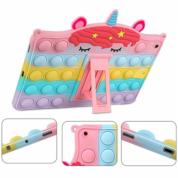 Kids case for iPad 9.7" 2018/2017 (6/5 gen.), Bubble, multicolor