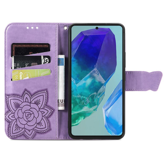 Flip case for Samsung Galaxy A16, Butterfly, purple
