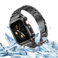 Steel Bracelet with Case for Apple Watch 7/8/9 45MM, Black