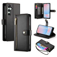 Flip case for Samsung Galaxy S24 FE, Wallet Zipper Pocket, black
