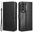 Flip case for Honor 70 5G, Crazy Horse Wallet, black